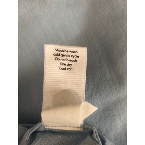 Athleta Women's Medium Button Up Shirt Blue - Picture 8 of 8